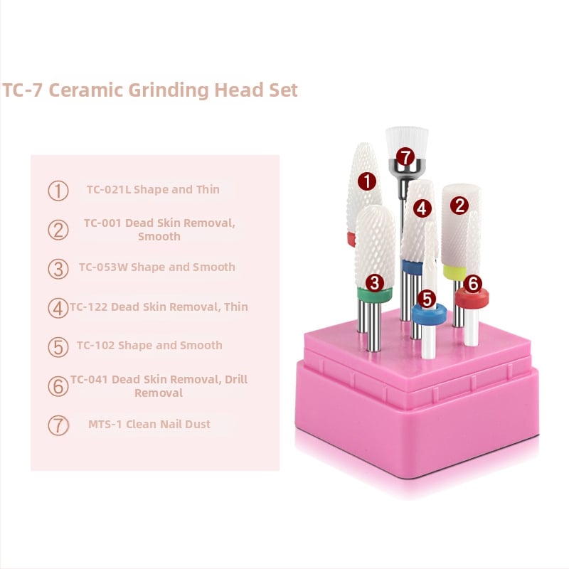 Σετ φρεζών νυχιών από κράμα βολφραμίου για αφαίρεση και γυάλισμα βερνικιού — 23 g, Monika Nails Professional