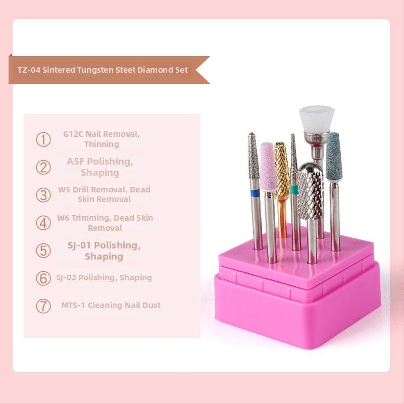 Σετ φρεζών νυχιών από κράμα βολφραμίου για αφαίρεση και γυάλισμα βερνικιού — 23 g, Monika Nails Professional