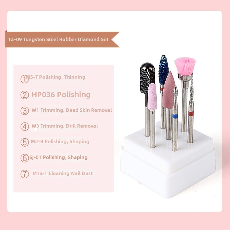 Σετ φρεζών νυχιών από κράμα βολφραμίου για αφαίρεση και γυάλισμα βερνικιού — 23 g, Monika Nails Professional