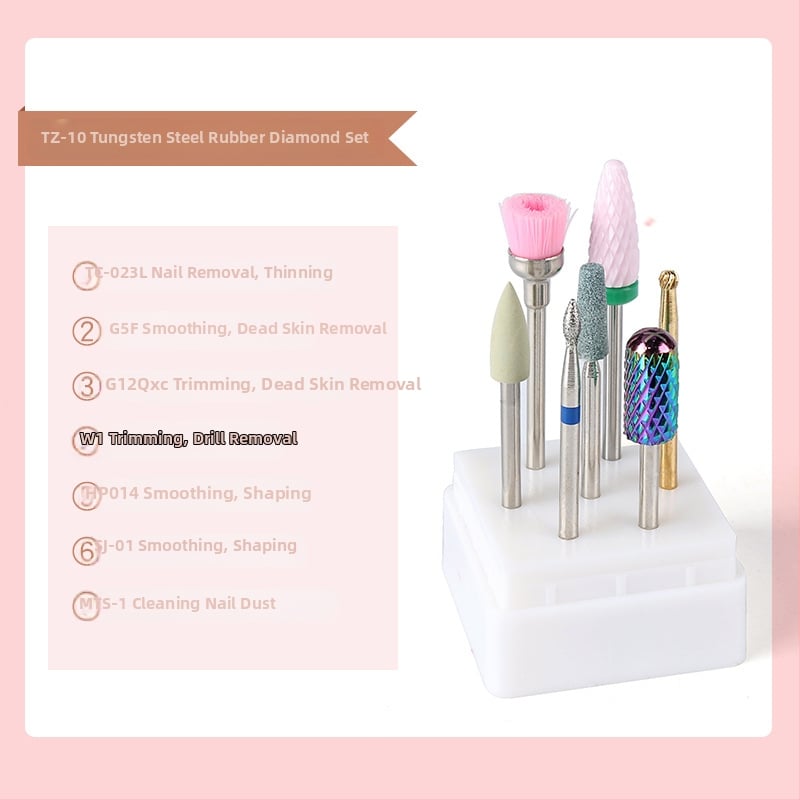 Σετ φρεζών νυχιών από κράμα βολφραμίου για αφαίρεση και γυάλισμα βερνικιού — 23 g, Monika Nails Professional