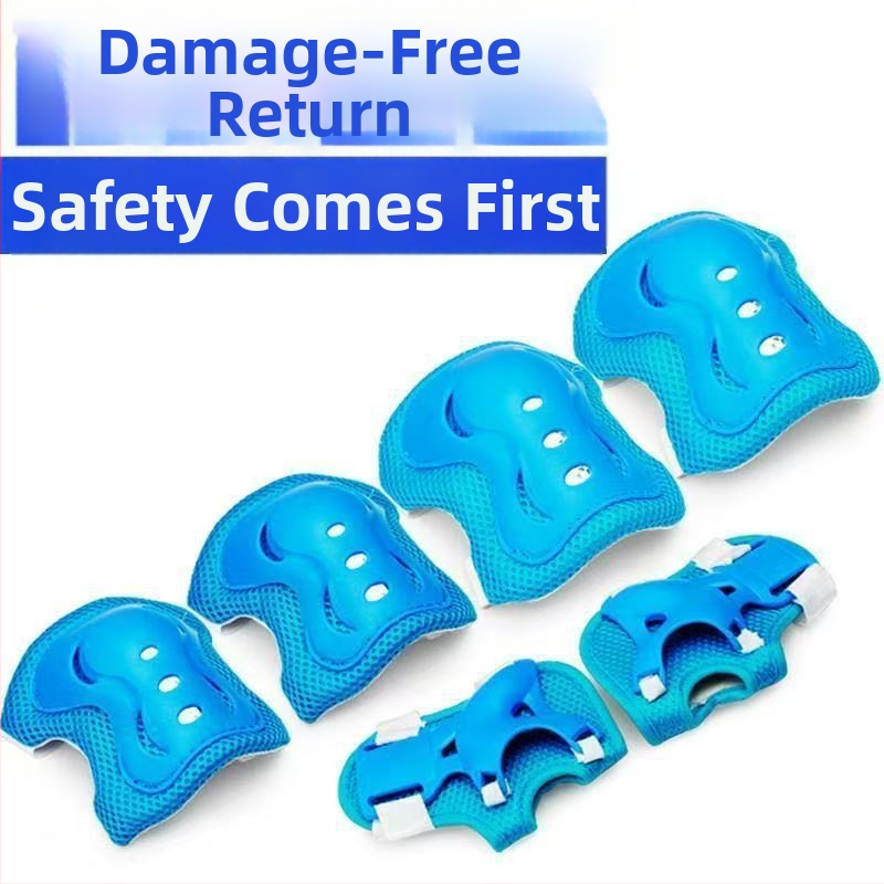 Set de protecție pentru role pentru copii - protecție pentru palme, încheieturi, cap și genunchi; Material: spandex; Pentru patinaj cu role; Cutie: 40