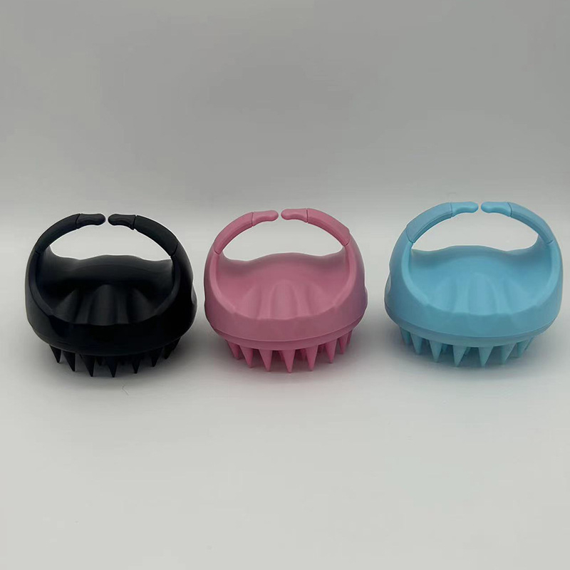 Perie de baie pentru masajul scalpului, utilizare umedă sau uscată, antiderapantă, din plastic și TPE