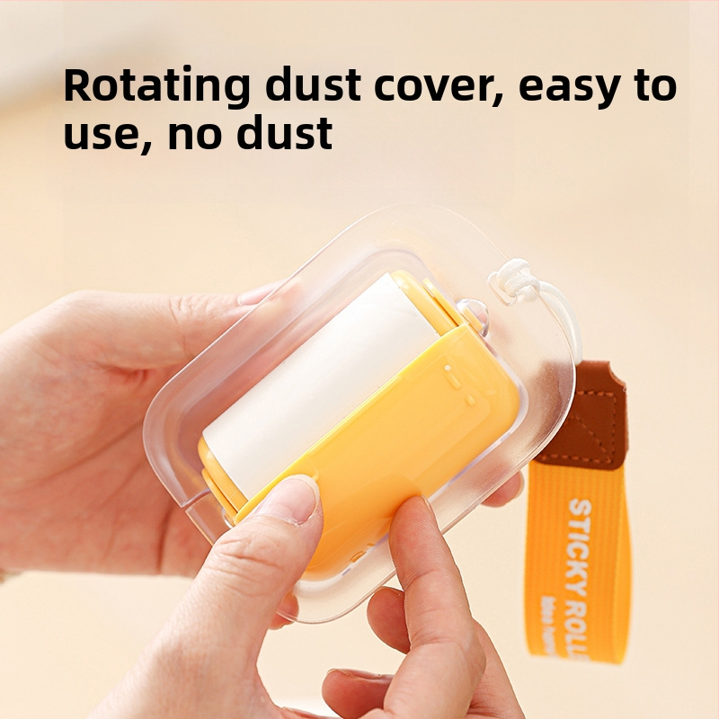 Prenosný valček na chlpy so šnúrkou – pre domáce použitie, odstraňuje chlpy z oblečenia, odstraňuje mačiu srsť, s náhradnými lepivými pásmi