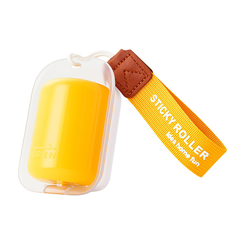 Prijenosni valjak za dlačice sa šnúrkom – za kućnu upotrebu, uklanja dlačice s odjeće i mačju dlaku, uključuje zamjenske ljepljive trake