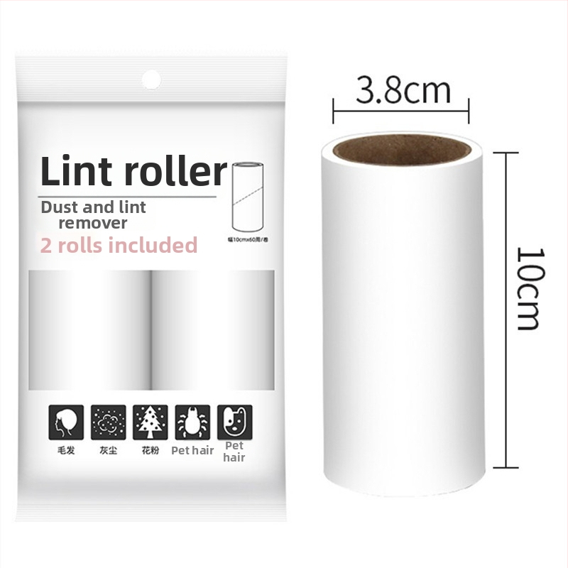 Lepiaci valček z plastu na vlasy domácich zvierat a oblečenie — odtrhnuteľná rolka; moderný minimalistický štýl; pôvod Zhejiang; uvedenie na trh leto 2023.