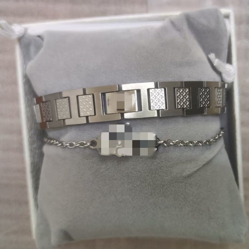 Крокодилска гривна от неръждаема стомана, полирана повърхност, унисекс геометричен дизайн, стил: универсален, бижу за ръка