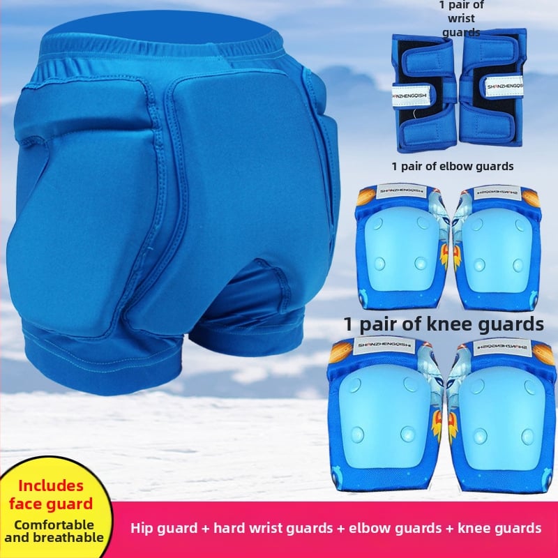 Pantaloni de protecție a șoldului pentru skate – material burete; pentru copii; categorie: echipament de protecție sportiv combinat; părți de protecție: altele