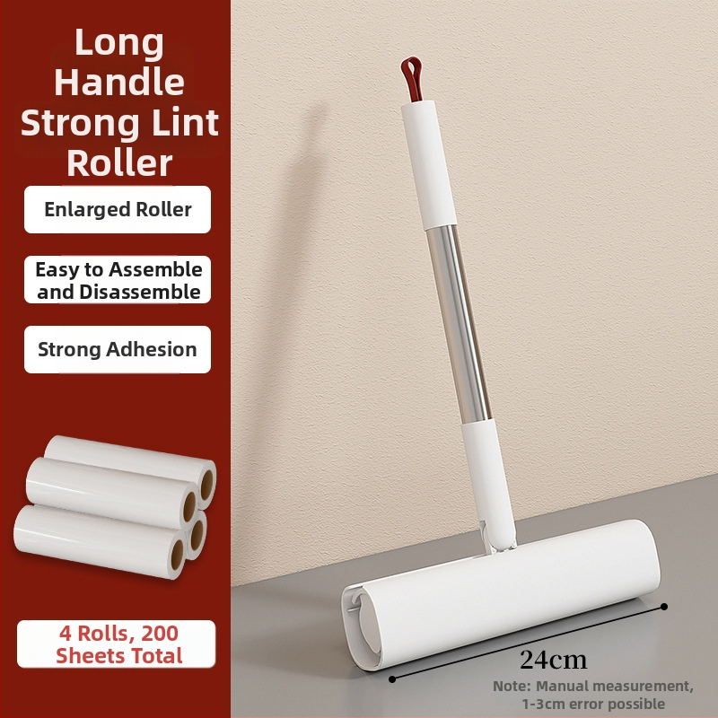 Dugacak valjak za dlačice mačaka – zamjenski lepivi valjak, uklanjanje dlaka s kreveta i poda; Materijal: PP/ABS/nerđajući čelik/papir; Značka: Home Storm; Podrijetlo: Jinhua, Zhejiang; Pokretanje: jesen 2025