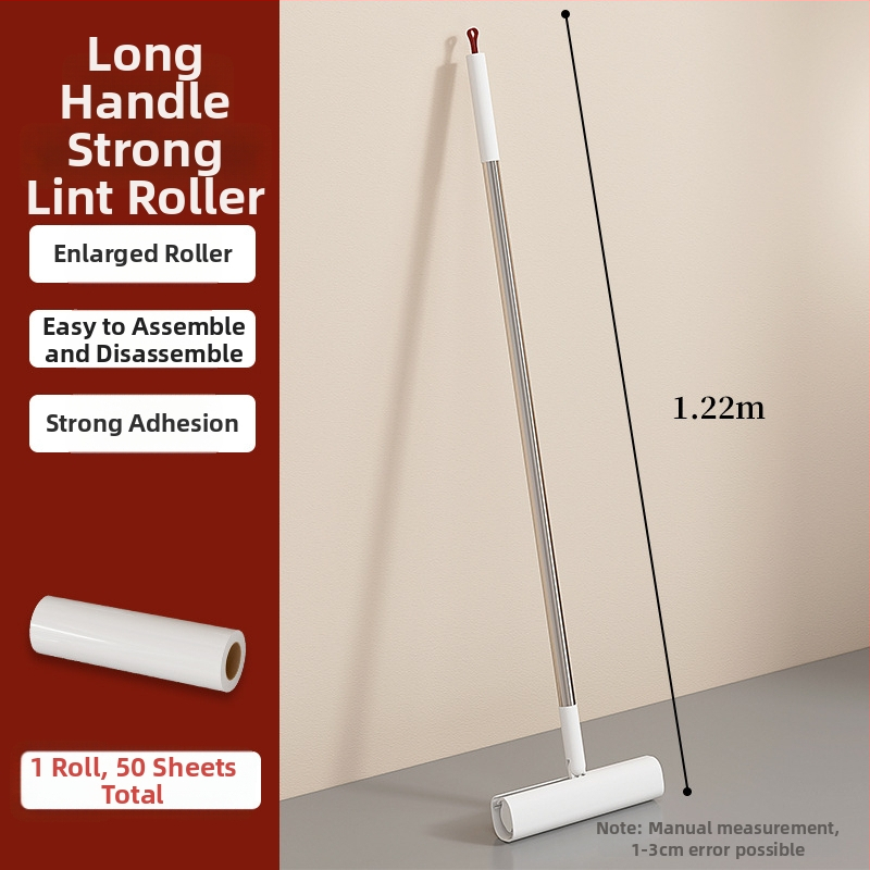 Dugacak valjak za dlačice mačaka – zamjenski lepivi valjak, uklanjanje dlaka s kreveta i poda; Materijal: PP/ABS/nerđajući čelik/papir; Značka: Home Storm; Podrijetlo: Jinhua, Zhejiang; Pokretanje: jesen 2025