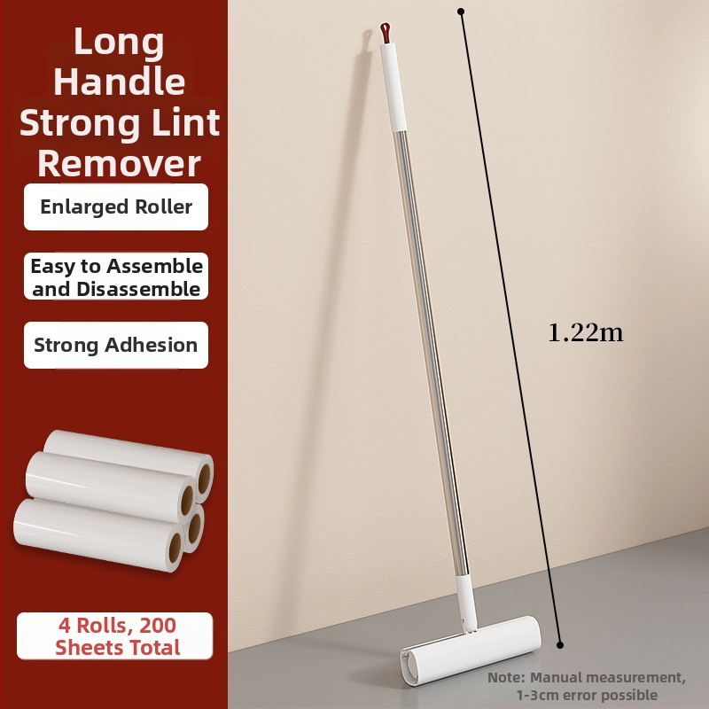 Dugacak valjak za dlačice mačaka – zamjenski lepivi valjak, uklanjanje dlaka s kreveta i poda; Materijal: PP/ABS/nerđajući čelik/papir; Značka: Home Storm; Podrijetlo: Jinhua, Zhejiang; Pokretanje: jesen 2025