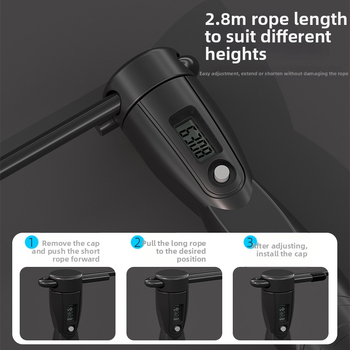 Elektronické počítacie švihadlo s timerom, ABS materiál, model Hx-2371, značka Hx, pre dospelých