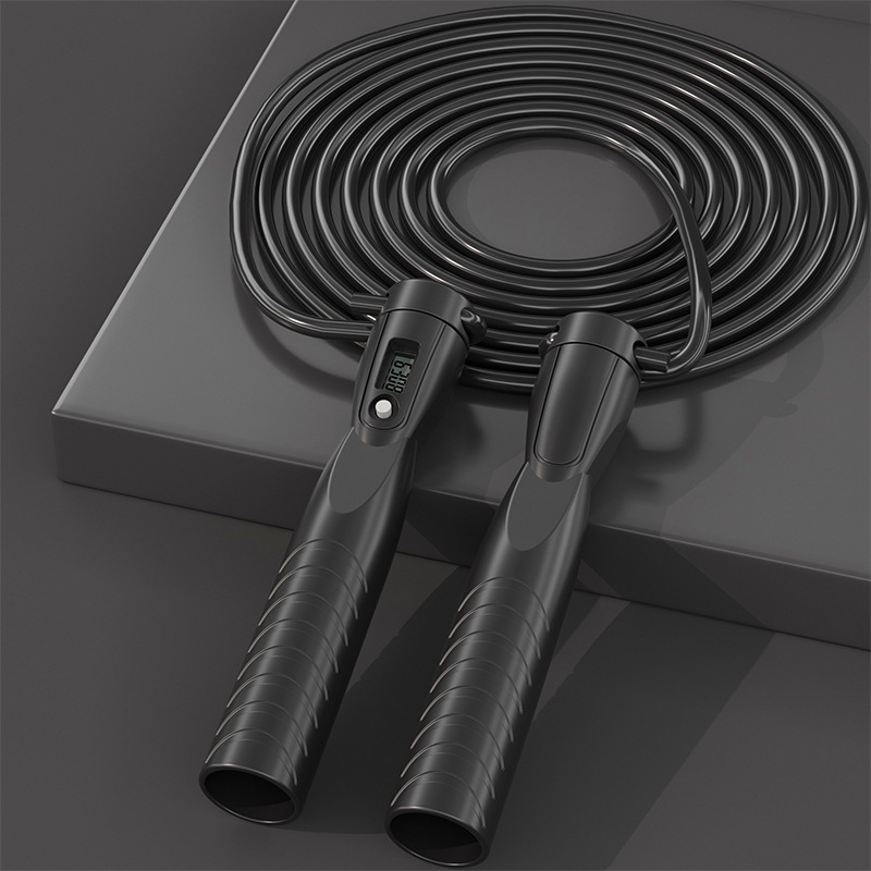 Sfoară de sărit cu numărător electronic și cronometru, material ABS, model Hx-2371, marcă Hx, pentru adulți