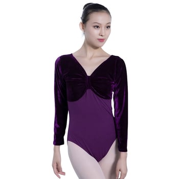 Танцово облекло за възрастни жени балет, кадифено‑памучна материя, памучна подплата, панелно разкрояване