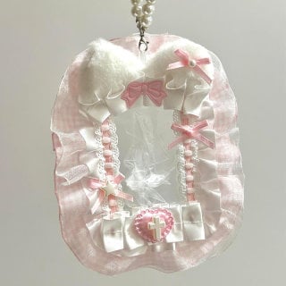 Kézzel készített plüss csipkés kártyatartó és személyi igazolvány védő – DIY charm dekoráció