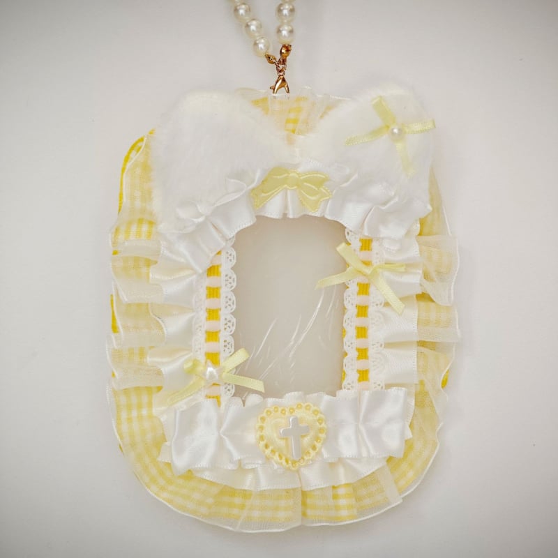 Kézzel készített plüss csipkés kártyatartó és személyi igazolvány védő – DIY charm dekoráció