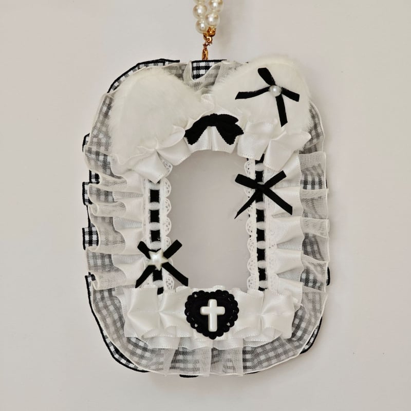 Kézzel készített plüss csipkés kártyatartó és személyi igazolvány védő – DIY charm dekoráció