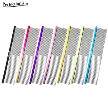 Četka za njegu kućnih ljubimaca za pse i mačke – drška od avionskog aluminija, nehrđajući čelični zubi – model 2032-74, univerzalna upotreba