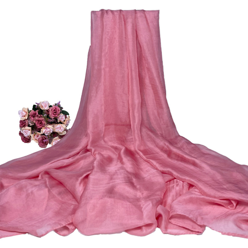 Šal od šifona za žene – warp-knit tkanina, satenski završetak, dekorativni šal za sve sezone, japansko-korejski sladak stil