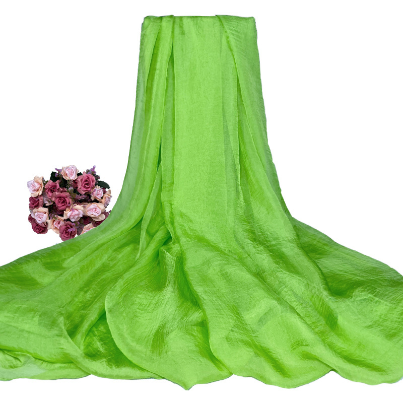 Šal od šifona za žene – warp-knit tkanina, satenski završetak, dekorativni šal za sve sezone, japansko-korejski sladak stil