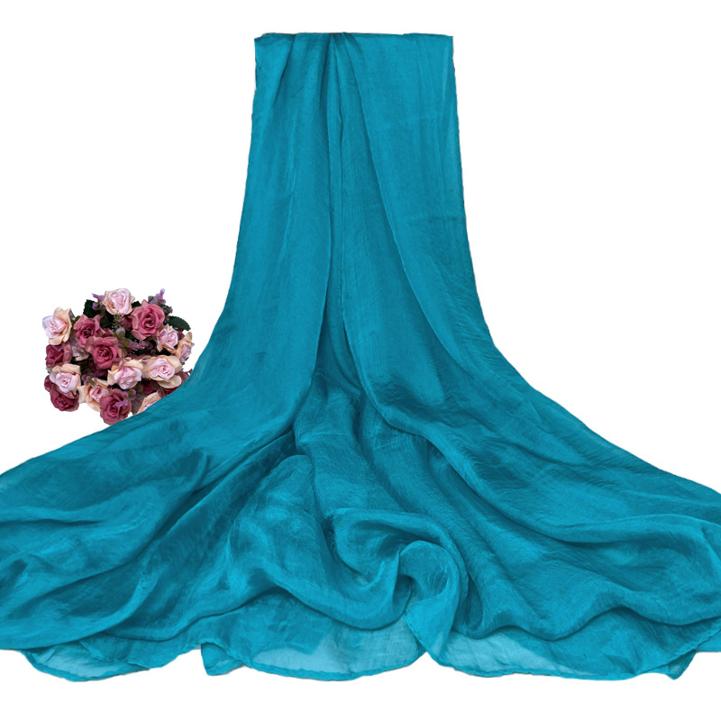 Šal od šifona za žene – warp-knit tkanina, satenski završetak, dekorativni šal za sve sezone, japansko-korejski sladak stil