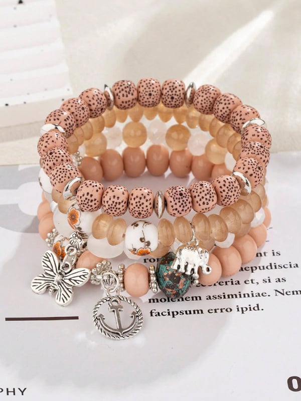 Manwan гривна от сплав с електроплатиране, еластична бохемска гривна с мъниста, унисекс, ретро стил