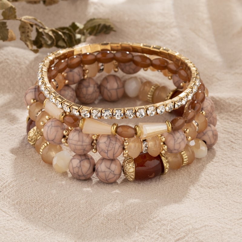 Manwan гривна от сплав с електроплатиране, еластична бохемска гривна с мъниста, унисекс, ретро стил