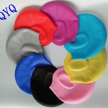 Șapcă de înot din silicon, cu elasticitate ridicată, protecție pentru urechi, impermeabilă, confortabilă pentru adulți, potrivită pentru înot și scufundări.