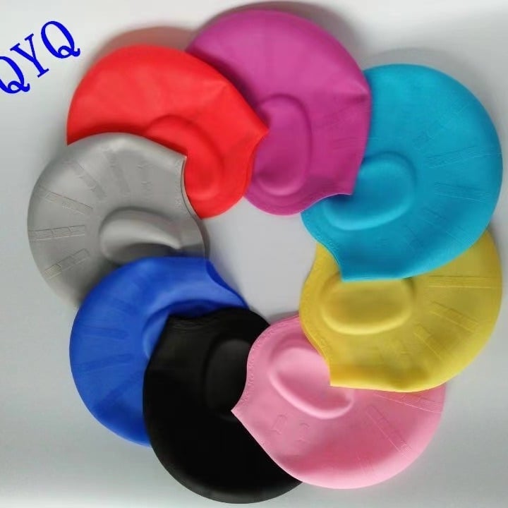 Șapcă de înot din silicon, cu elasticitate ridicată, protecție pentru urechi, impermeabilă, confortabilă pentru adulți, potrivită pentru înot și scufundări.