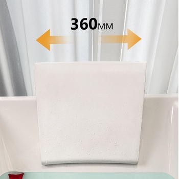 Pernă de baie pentru cadă, cu 6 ventuze, din PU impermeabil, suport ergonomic pentru gât, design curbat pentru coloana cervicală, accesoriu de baie rezistent la umezeală