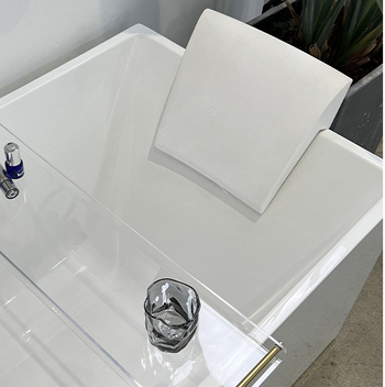 Pernă de baie pentru cadă, cu 6 ventuze, din PU impermeabil, suport ergonomic pentru gât, design curbat pentru coloana cervicală, accesoriu de baie rezistent la umezeală