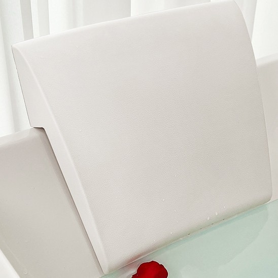 Pernă de baie pentru cadă, cu 6 ventuze, din PU impermeabil, suport ergonomic pentru gât, design curbat pentru coloana cervicală, accesoriu de baie rezistent la umezeală