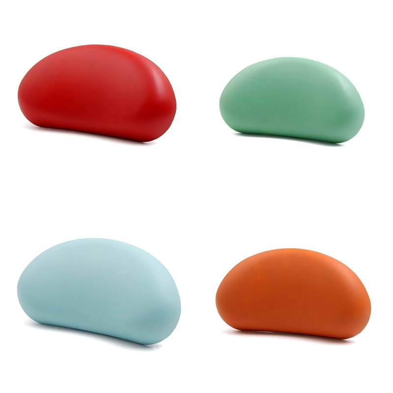 Pernă de baie pentru cadă, cu 6 ventuze, din PU impermeabil, suport ergonomic pentru gât, design curbat pentru coloana cervicală, accesoriu de baie rezistent la umezeală