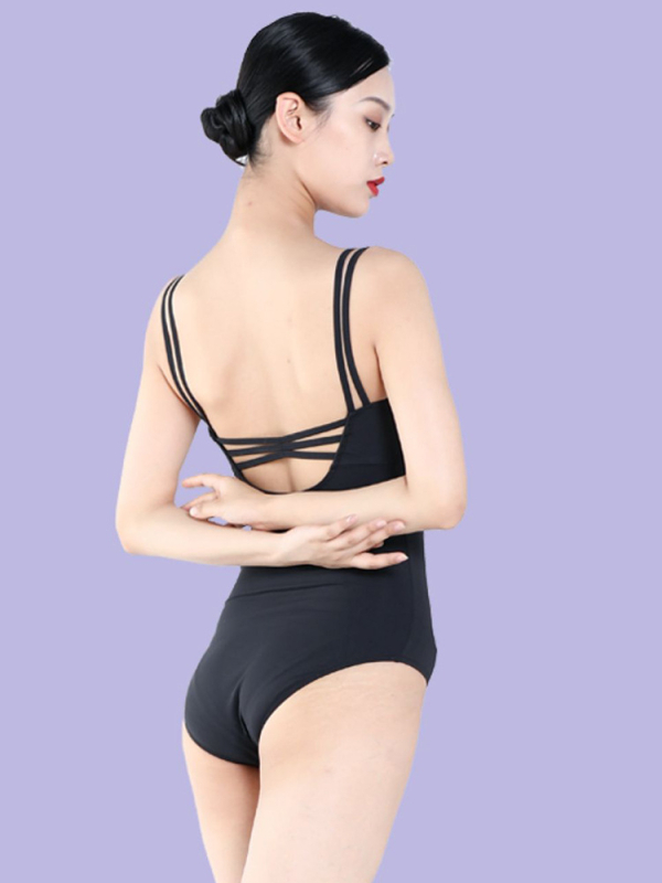 Балетно боди с едно парче, висок гръб и висок разрез, материя 85% найлон с подплата Milk Silk; подходящо за всички танцови стилове