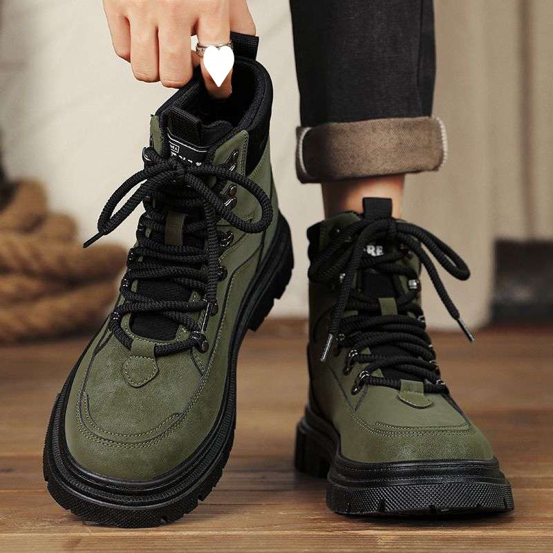 Férfi PU felületű magas szárú bakancsok, vízálló, csúszásmentes, túrázáshoz