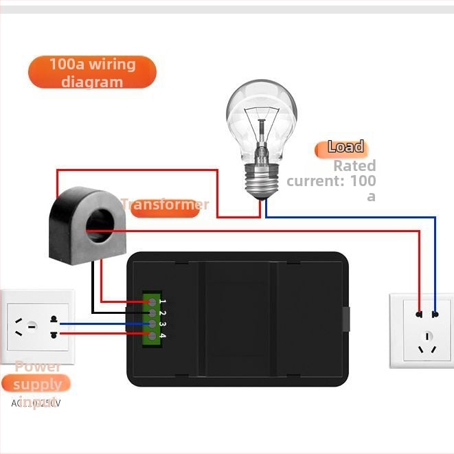 AC digitálny merací prístroj pre monitorovanie výkonu s LCD displejom, domáci viacfunkčný elektromer – voltmeter, ampérmeter, energia, frekvencia a koeficient výkonu, model P06s-20A/100A