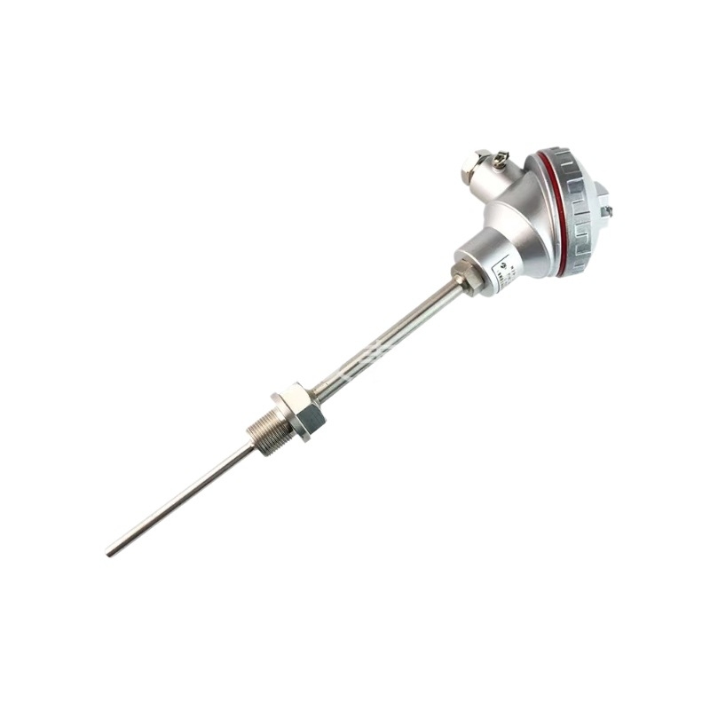 Jinbo JB-WRNK022 K-тип температурен сензор с регулируем армирован зонд от неръждаема стомана, обхват 0–1000°C