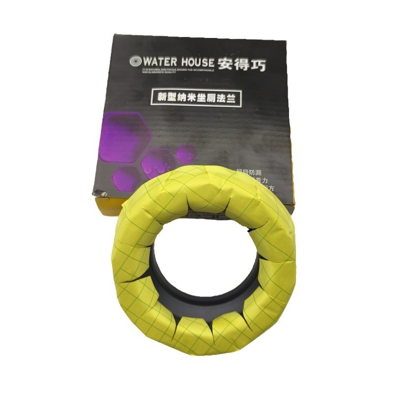 Inel etanș cu flanșă pentru vasul de toaletă – plastic și cauciuc, accesorii pentru toaletă, instalare directă, prelucrare personalizabilă