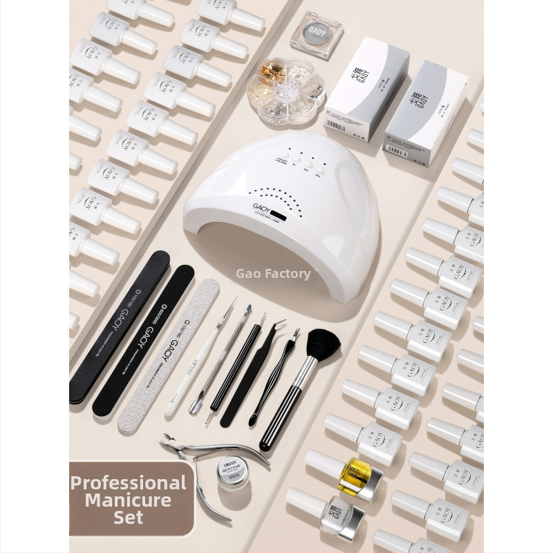 Σετ μανικιούρ Guijiao – πλήρες κιτ εργαλείων για αρχάριους, με λάμπα σκλήρυνσης gel νυχιών