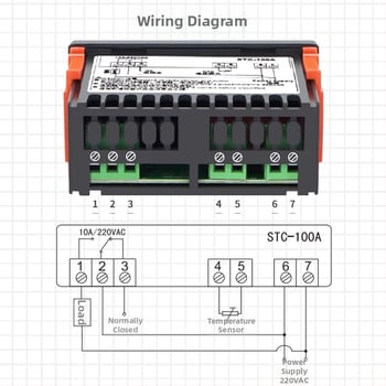 STC-100A mikroprocesorový termostat s digitálnym displejom, riadič teploty pre chladenie a vykurovanie