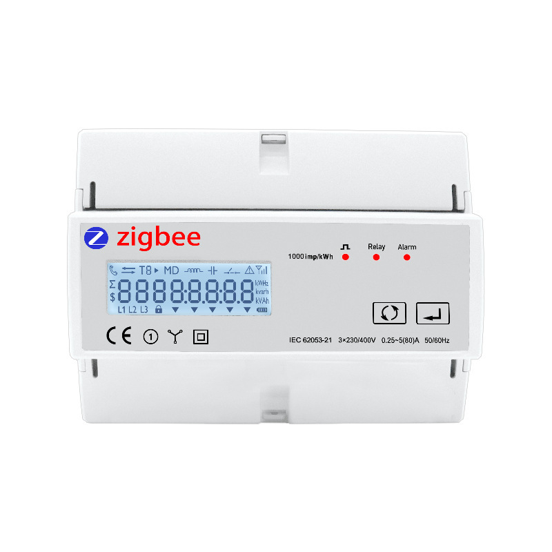 Tac7361C Трифазен мултифункционален релсов електромер, интелигентен, безжичен Zigbee, 230 VAC