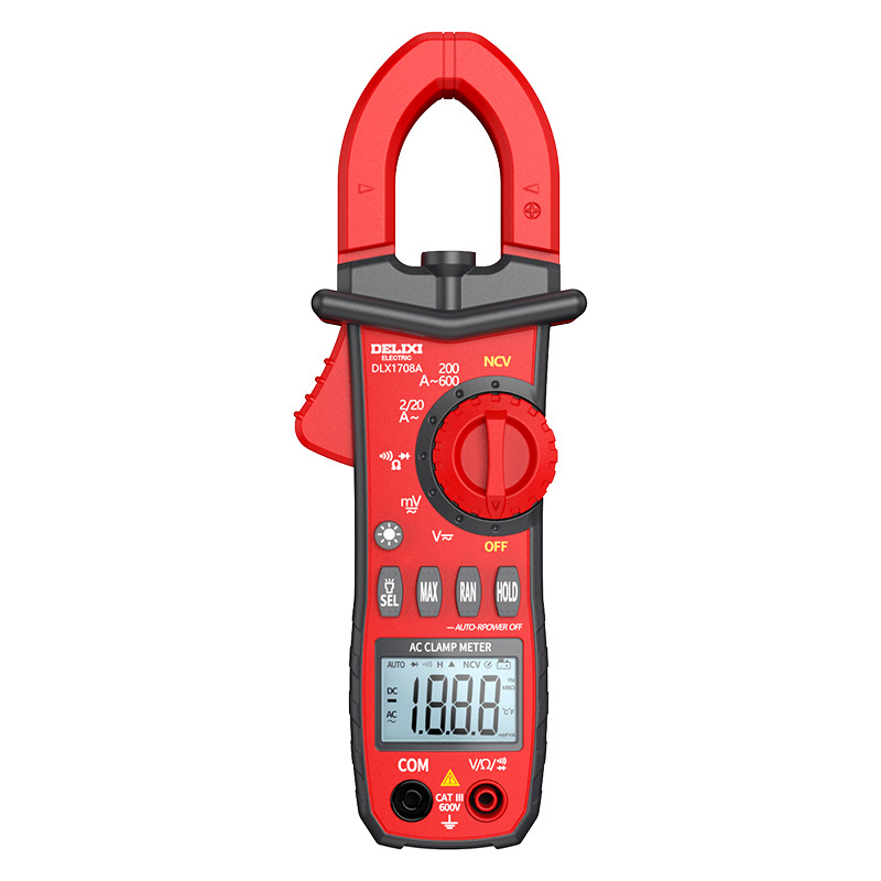 Delixi 1708A clamp meter – Automatikus AC/DC feszültségmérés