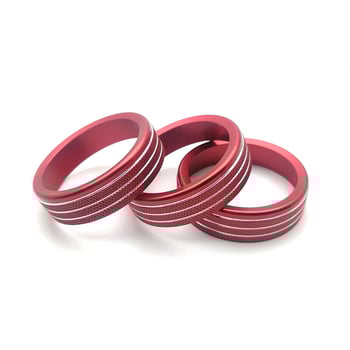 Accesoriu auto audio – aliaj de aluminiu; inel pentru butonul de control al climatizării și inel pentru oglindă; Origine: Guangdong; Personalizare disponibilă