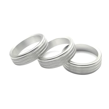 Accesoriu auto audio – aliaj de aluminiu; inel pentru butonul de control al climatizării și inel pentru oglindă; Origine: Guangdong; Personalizare disponibilă