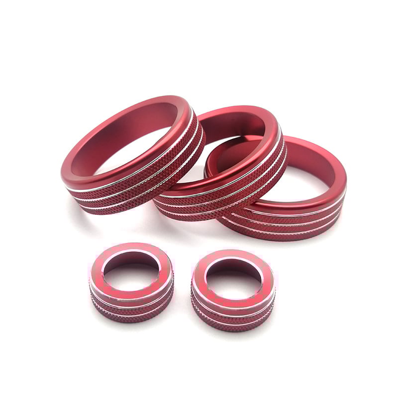 Accesoriu auto audio – aliaj de aluminiu; inel pentru butonul de control al climatizării și inel pentru oglindă; Origine: Guangdong; Personalizare disponibilă