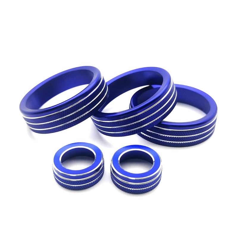 Accesoriu auto audio – aliaj de aluminiu; inel pentru butonul de control al climatizării și inel pentru oglindă; Origine: Guangdong; Personalizare disponibilă