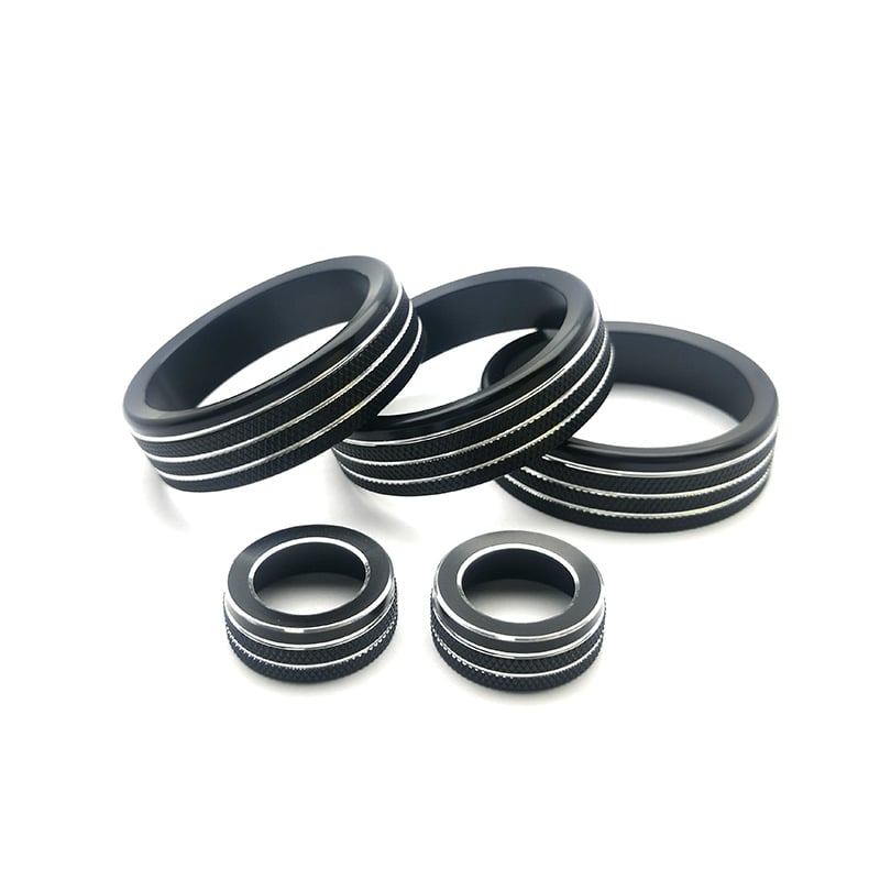 Accesoriu auto audio – aliaj de aluminiu; inel pentru butonul de control al climatizării și inel pentru oglindă; Origine: Guangdong; Personalizare disponibilă