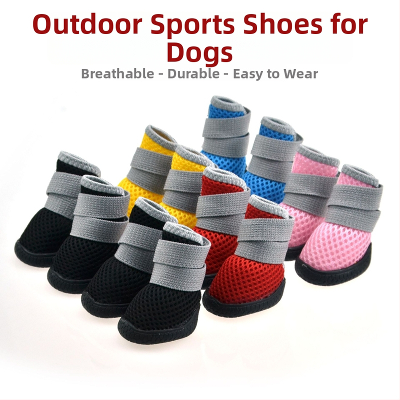 PETSOO Topánky pre psov – Na vonkajšie použitie, priedušná sieťovina, Polyester, Protišmyková a odolná podrážka