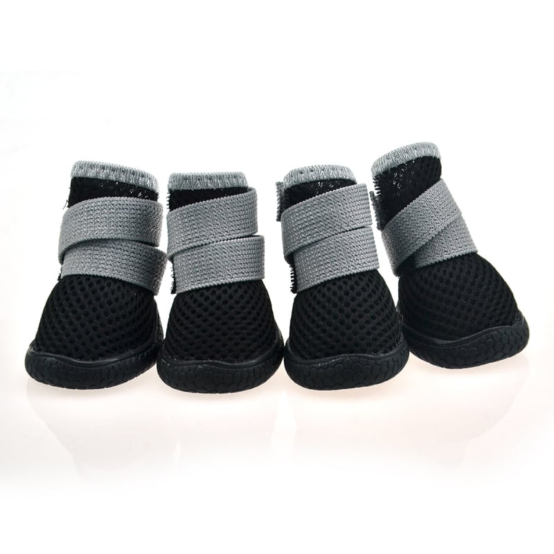 PETSOO Pantofi pentru Câini – Pentru exterior, Plasă respirabilă, Poliester, Talpă antiderapantă și rezistentă la uzură