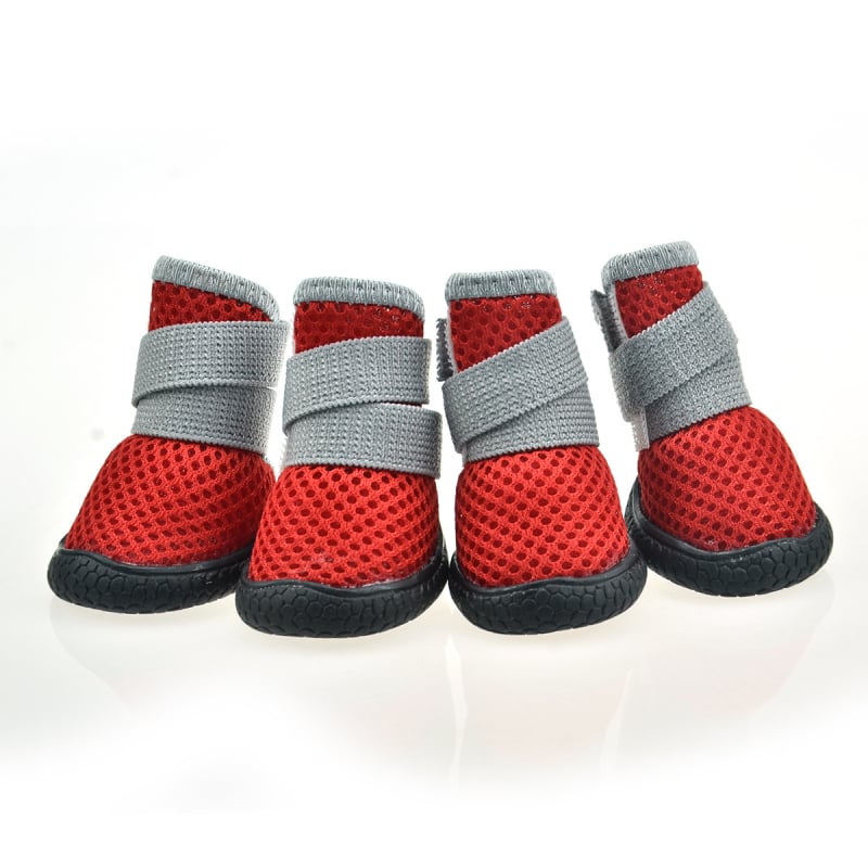 PETSOO Pantofi pentru Câini – Pentru exterior, Plasă respirabilă, Poliester, Talpă antiderapantă și rezistentă la uzură