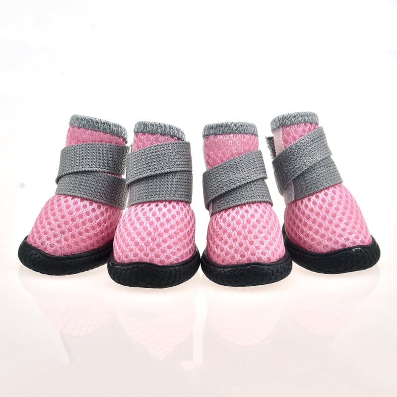 PETSOO Pantofi pentru Câini – Pentru exterior, Plasă respirabilă, Poliester, Talpă antiderapantă și rezistentă la uzură